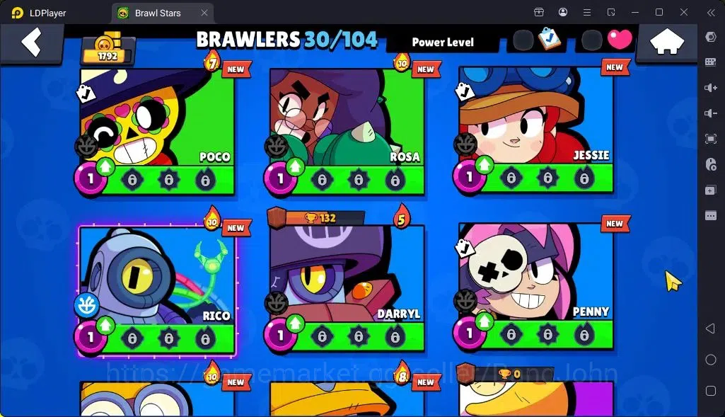 Brawl Stars Accounts Global |Trophy 1792 | Brawler 30| Skins 1 Mythic,2 Epic|Bling 7321|Protect Off|Check SS BRS303B 12