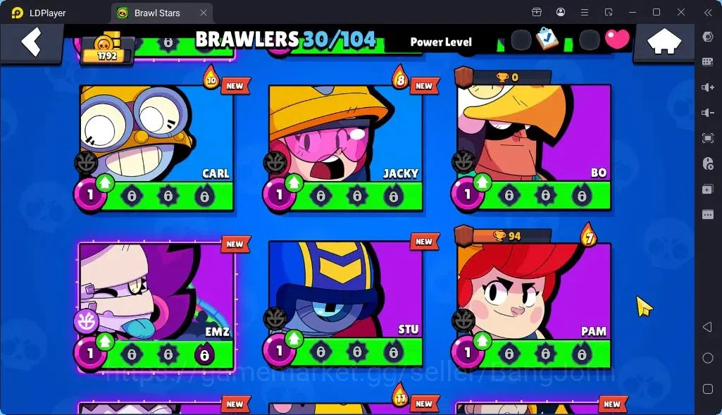 Brawl Stars Accounts Global |Trophy 1792 | Brawler 30| Skins 1 Mythic,2 Epic|Bling 7321|Protect Off|Check SS BRS303B 13
