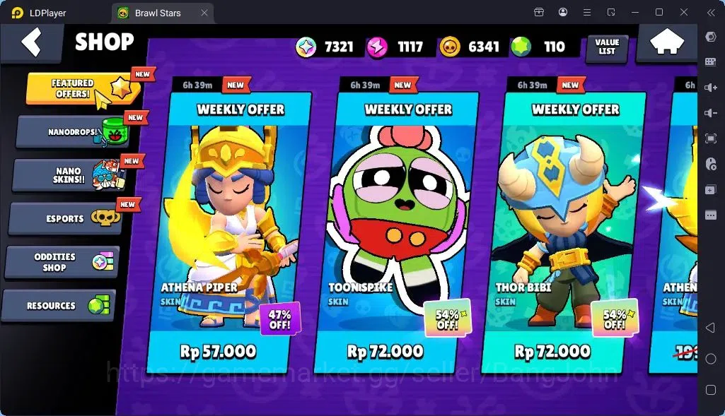 Brawl Stars Accounts Global |Trophy 1792 | Brawler 30| Skins 1 Mythic,2 Epic|Bling 7321|Protect Off|Check SS BRS303B 15