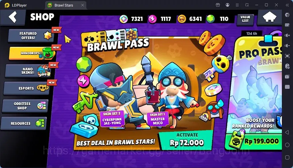 Brawl Stars Accounts Global |Trophy 1792 | Brawler 30| Skins 1 Mythic,2 Epic|Bling 7321|Protect Off|Check SS BRS303B 16