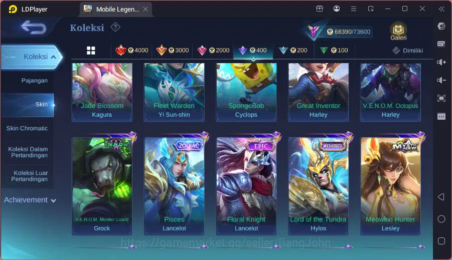 Mobile Legends: Bang Bang Accounts Hero 132|Skin 248|Recall epic|AoT Fanny,Transform image 15