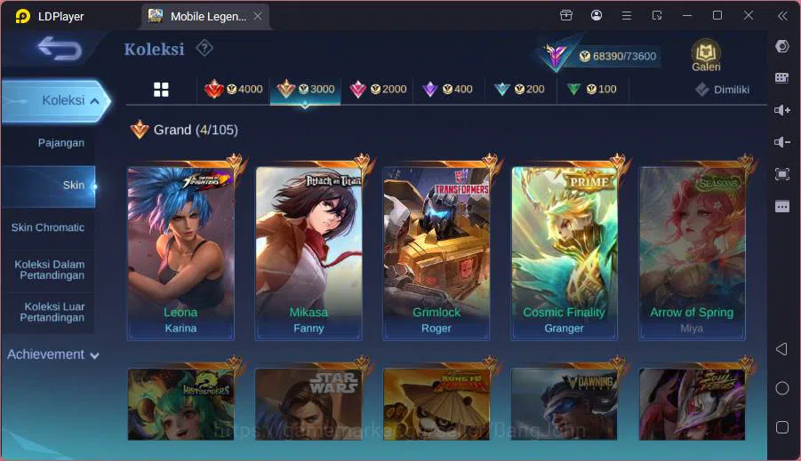 Mobile Legends: Bang Bang Accounts Hero 132|Skin 248|Recall epic|AoT Fanny,Transform image 19