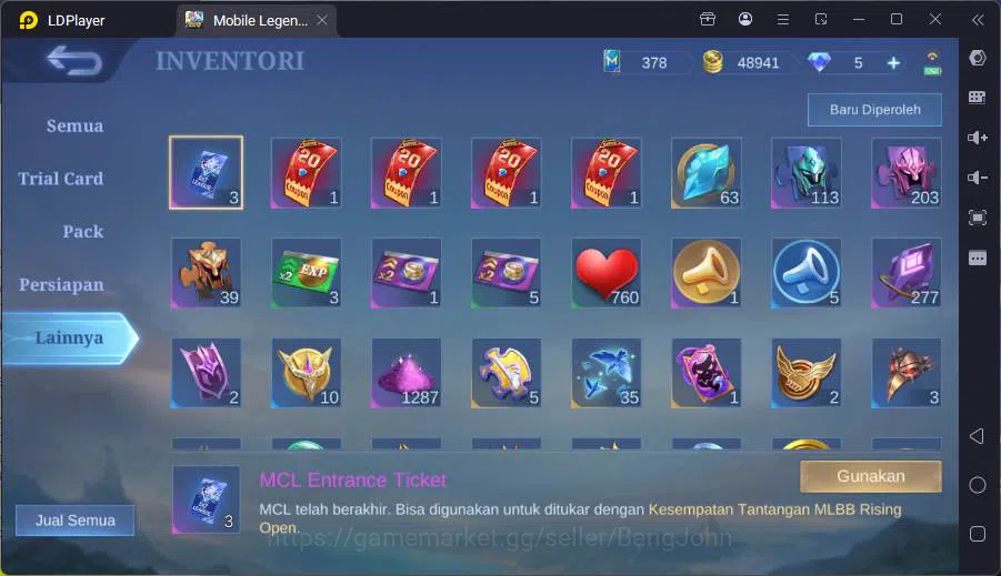 Mobile Legends: Bang Bang Accounts Hero 132|Skin 248|Recall epic|AoT Fanny,Transform image 2