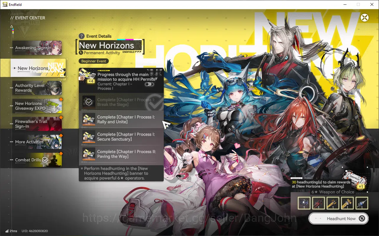 Arknights: Endfield Accounts Starter Lv2 Open UI | Asia (Log Gryphlink) | New H image 8