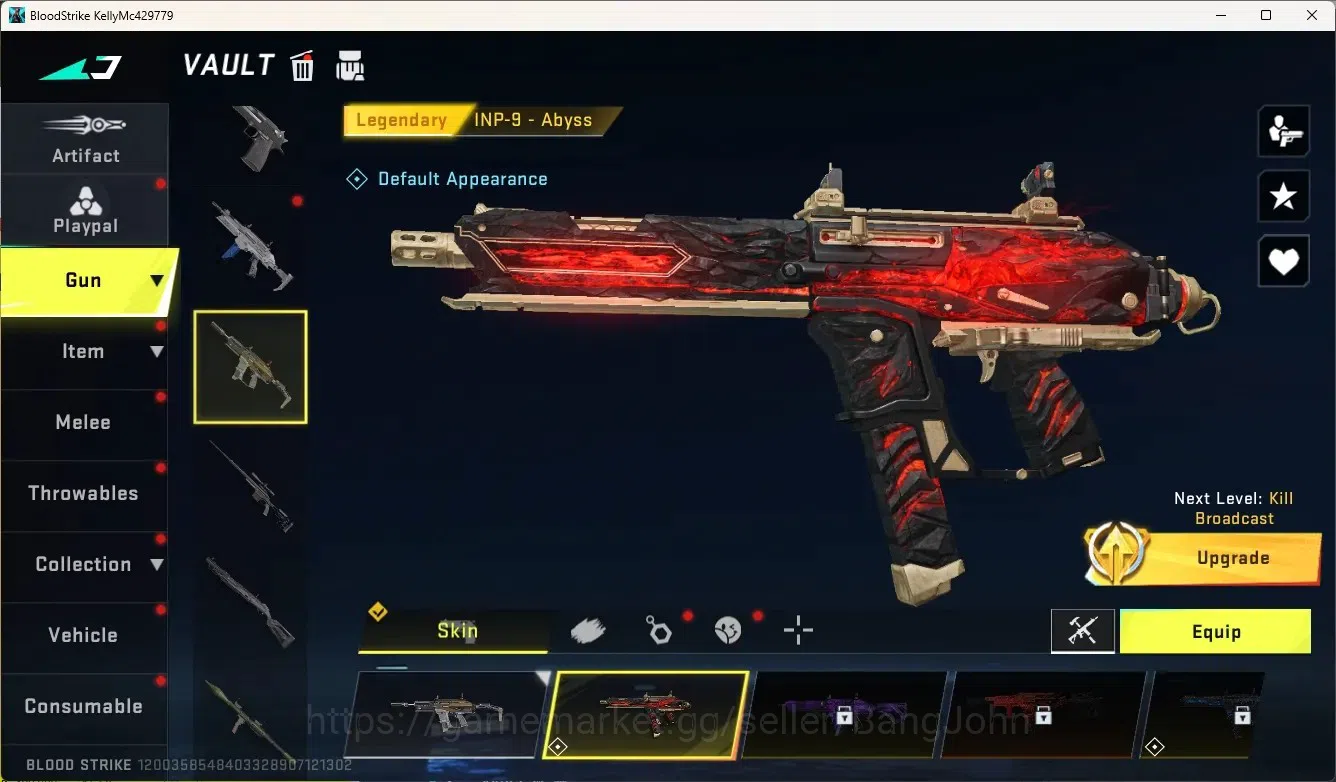 Blood Strike Accounts Rare Skin ASIA|Ultra Melee Talon Knife - Sanctum|3 Legendary Gun|1 Name-Changing Card|Check SS BS2055B 3