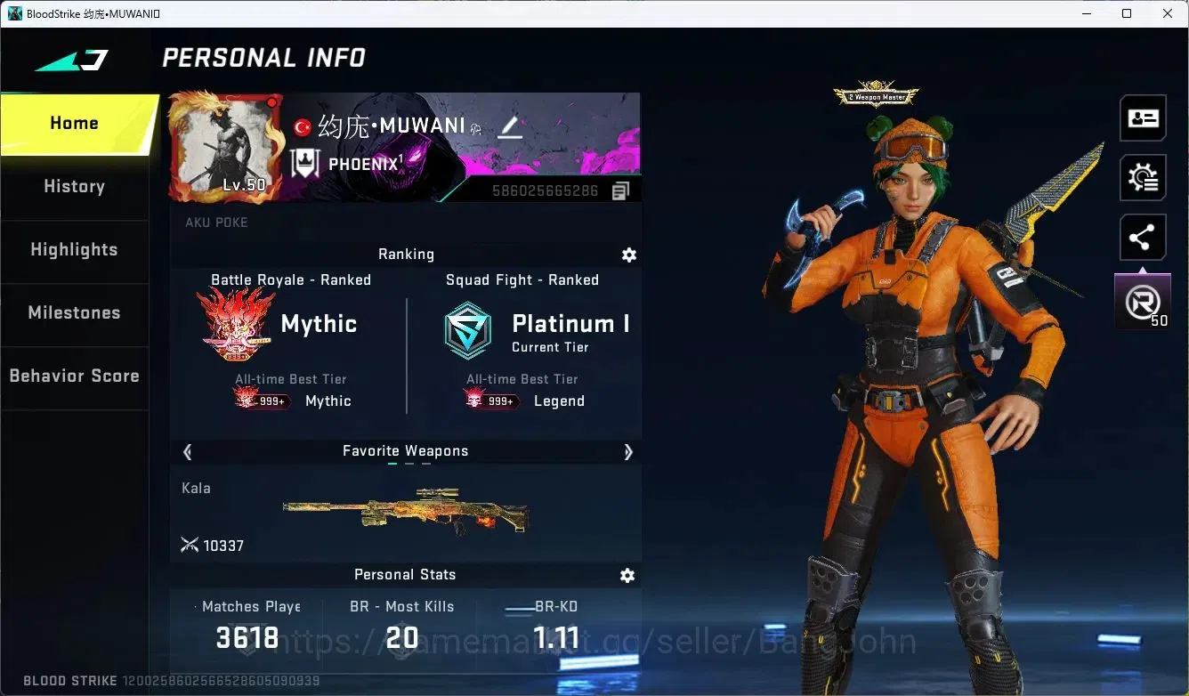 Blood Strike Accounts ASIA | EVO FAL-Evolved Draco | 4 Collab Skins | 5  image 2