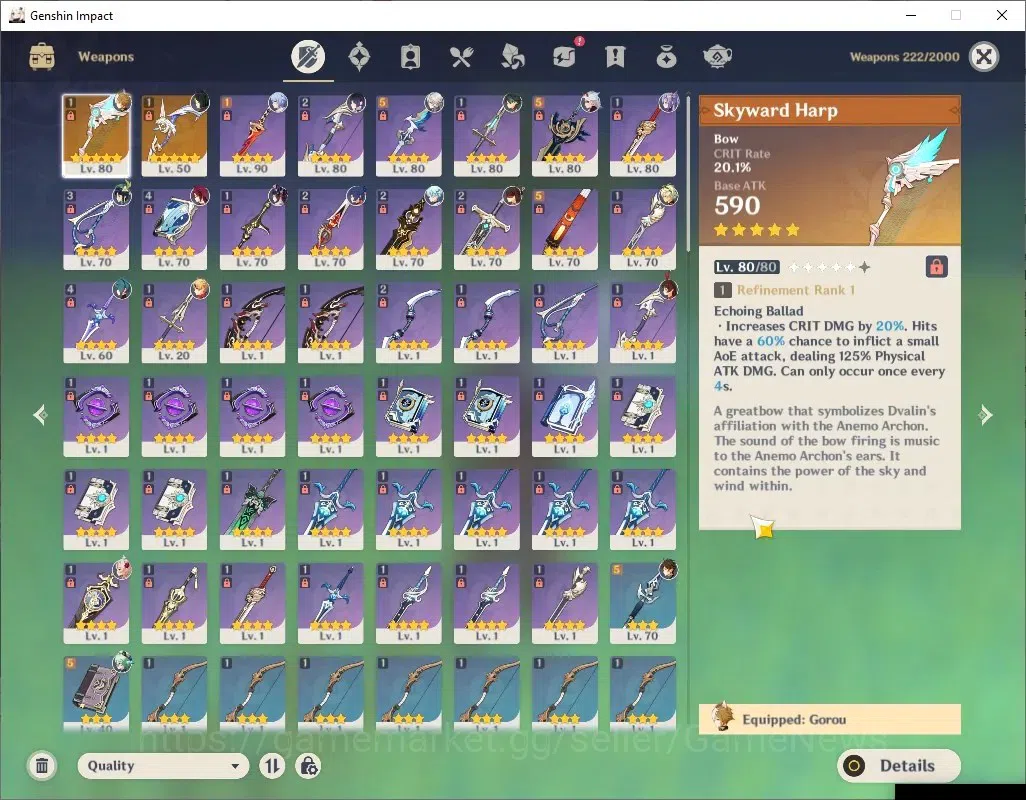 Genshin Impact Accounts ASIA |AR55 |7 Limited + 2 (*5Weapon) |Arlecchino,X image 7