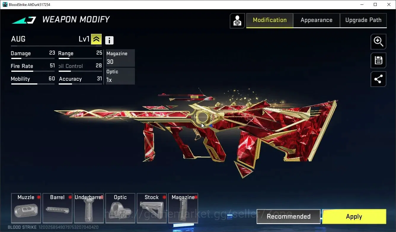 Blood Strike Accounts [ASIA] Eternal AUG Empyrean + Legendary HK416 Unde image 2