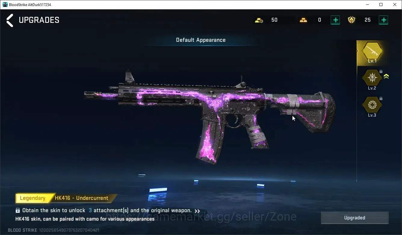 Blood Strike Accounts [ASIA] Eternal AUG Empyrean + Legendary HK416 Unde image 4