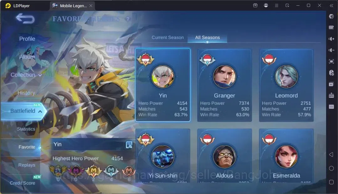 Mobile Legends: Bang Bang Accounts Global |Hero 133|Skin 272|Renowned|ASP Ruby|KOF Ka image 4