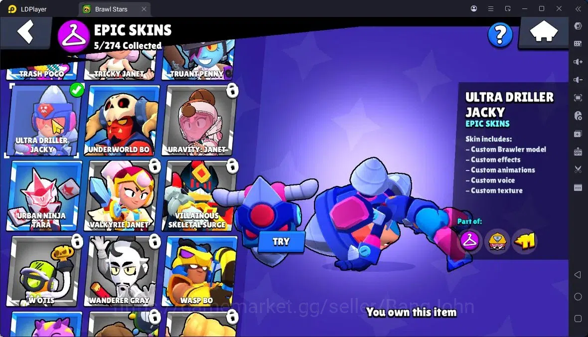 Brawl Stars Accounts Thropy 2760 | 29 Brawler | 7 Max |1 Hypercharge,1 Legend,1 Mythic,5 Epic Skin|4497 Bling|116 10