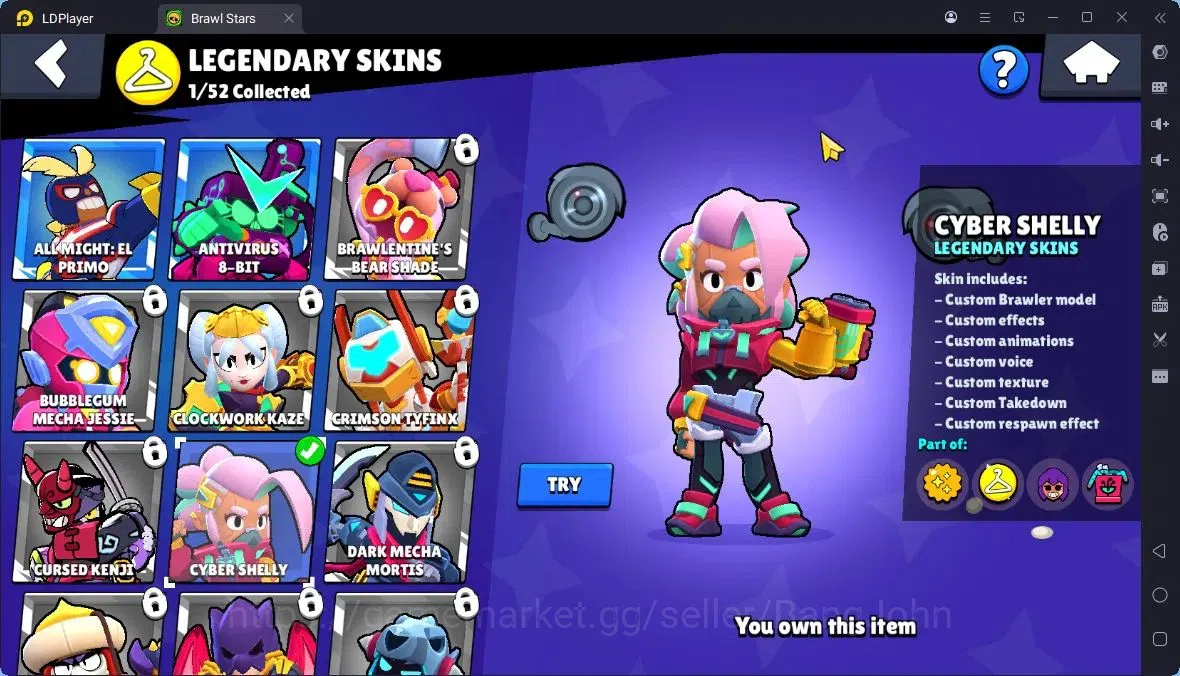 Brawl Stars Accounts Thropy 2760 | 29 Brawler | 7 Max |1 Hypercharge,1 Legend,1 Mythic,5 Epic Skin|4497 Bling|116 12