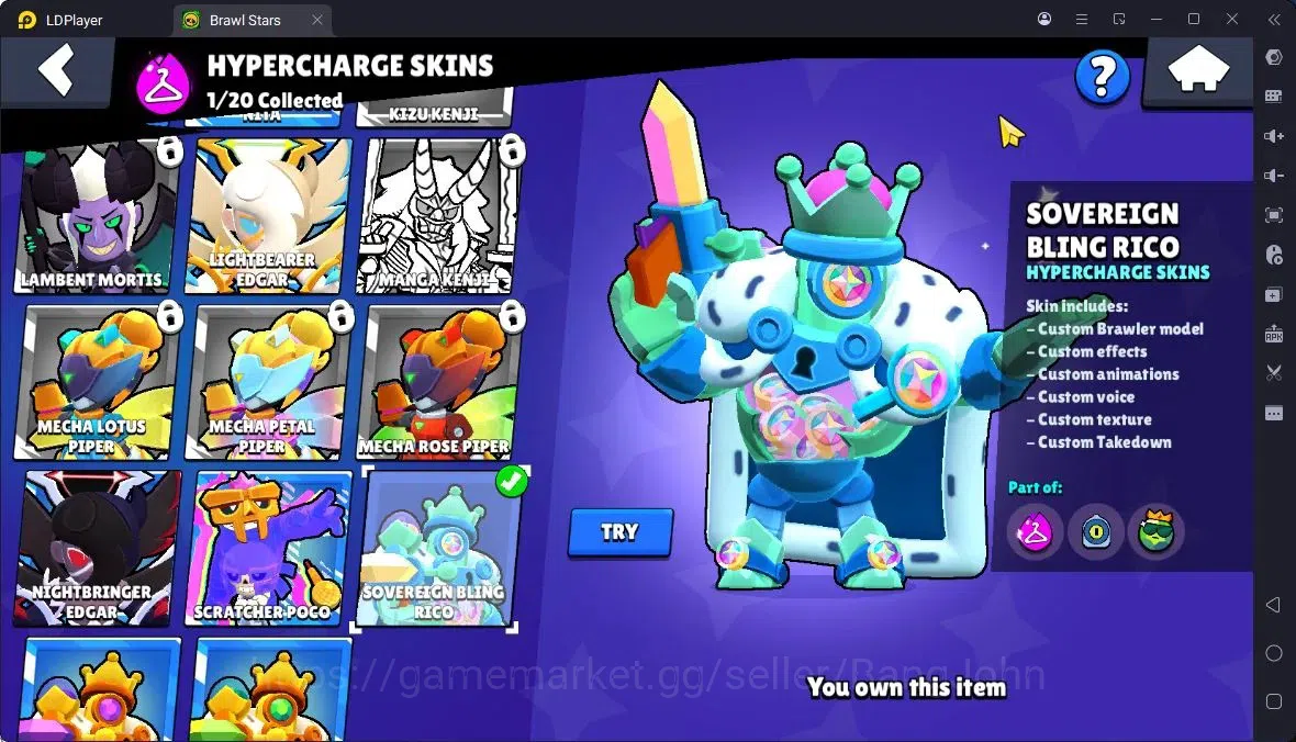 Brawl Stars Accounts Thropy 2760 | 29 Brawler | 7 Max |1 Hypercharge,1 Legend,1 Mythic,5 Epic Skin|4497 Bling|116 13