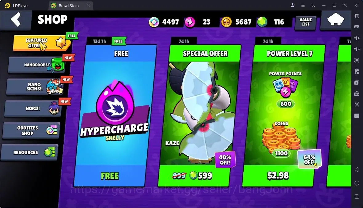 Brawl Stars Accounts Thropy 2760 | 29 Brawler | 7 Max |1 Hypercharge,1 Legend,1 Mythic,5 Epic Skin|4497 Bling|116 16