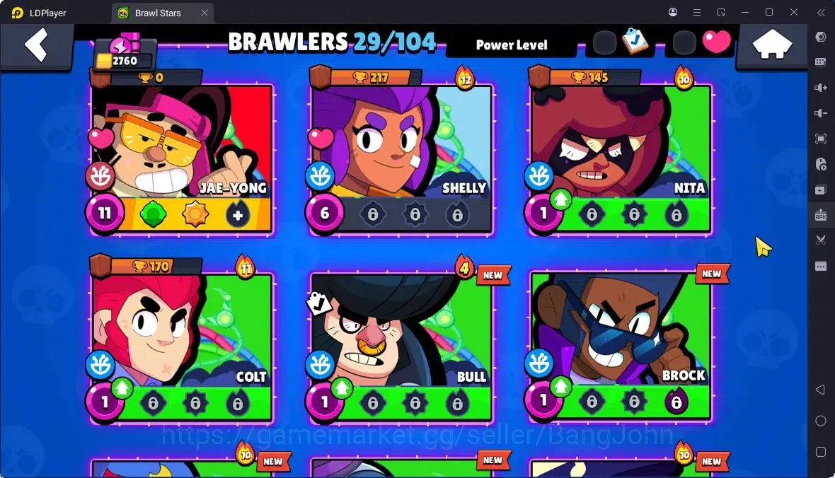 Brawl Stars Accounts Thropy 2760 | 29 Brawler | 7 Max |1 Hypercharge,1 Legend,1 Mythic,5 Epic Skin|4497 Bling|116 18