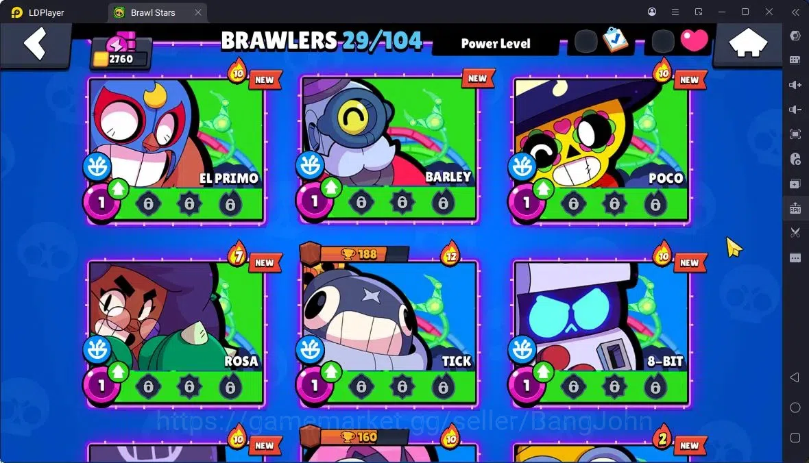 Brawl Stars Accounts Thropy 2760 | 29 Brawler | 7 Max |1 Hypercharge,1 Legend,1 Mythic,5 Epic Skin|4497 Bling|116 19
