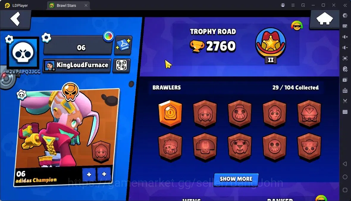 Brawl Stars Accounts Thropy 2760 | 29 Brawler | 7 Max |1 Hypercharge,1 Legend,1 Mythic,5 Epic Skin|4497 Bling|116 2