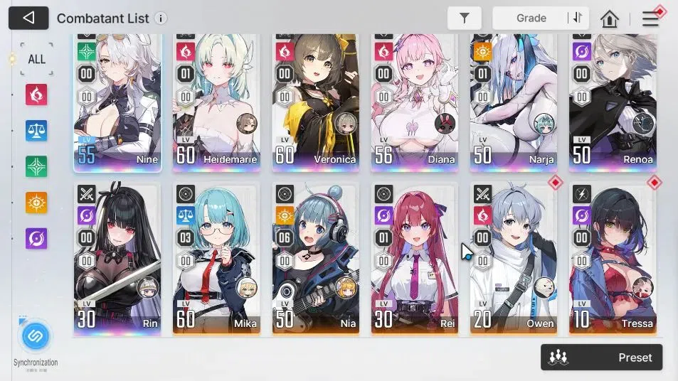 Chaos Zero Nightmare Accounts GLOBAL|Lv50|7 SSR[HeidemarieM1,NarjaM1,Diana,Nine, image 3