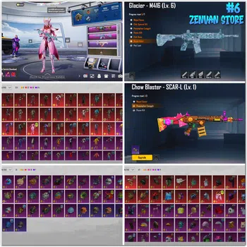 PUBG Mobile Accounts #6 PUBG Mobile Global | Glacier M416 Final Form | 828 Cosmetics 60 Mythic | 250 Outfit Sets | 21K Kills