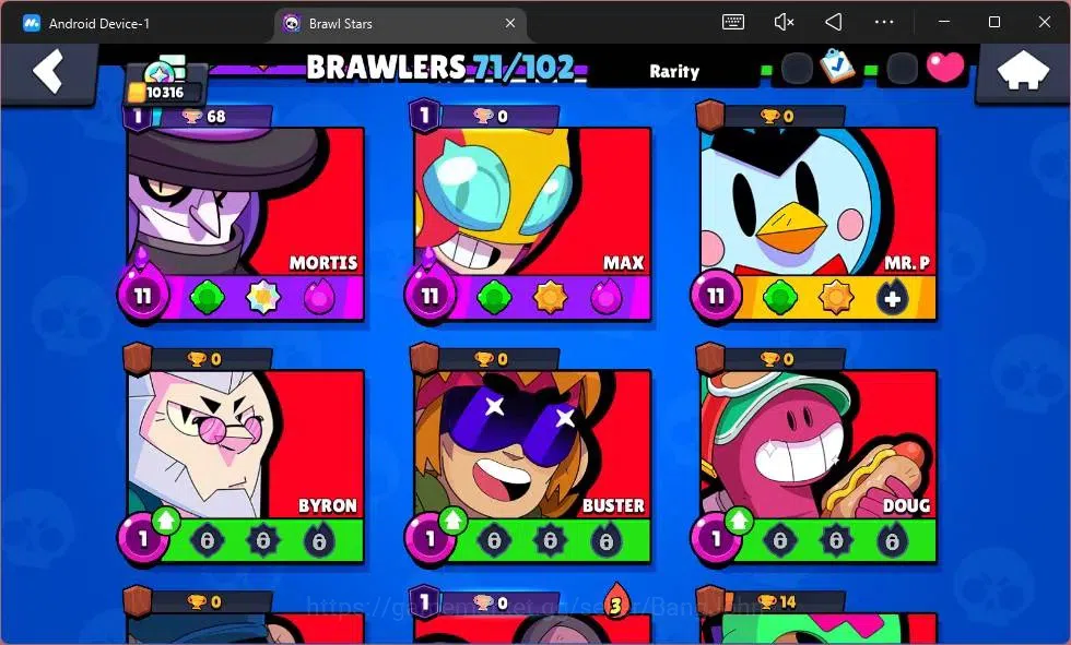 Brawl Stars Accounts Android | 10316 Thropy|71 Brawler|10 Max Hyperchar image 10