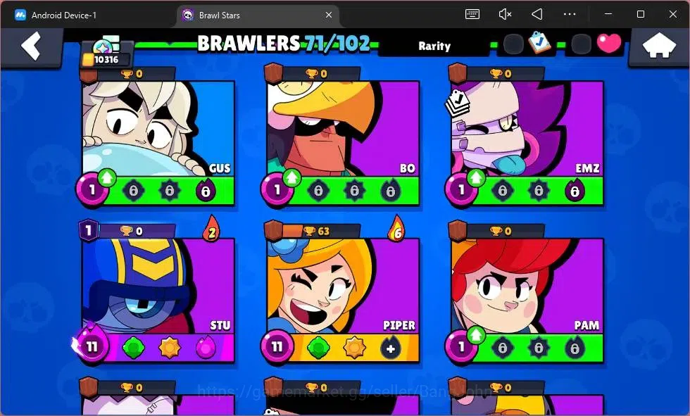 Brawl Stars Accounts Android | 10316 Thropy|71 Brawler|10 Max Hyperchar image 15