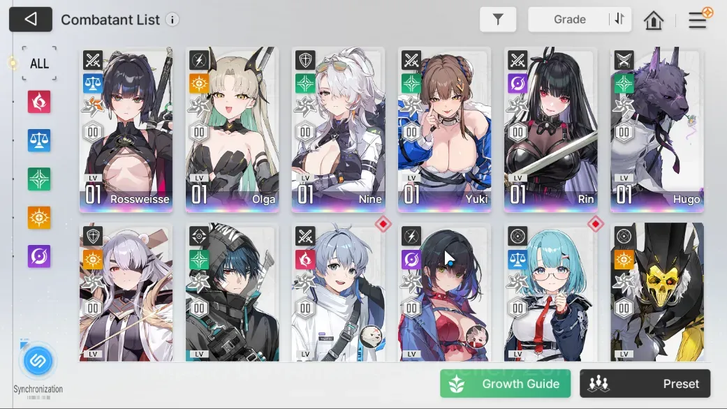 Chaos Zero Nightmare Accounts Global|Lv 55|8 SSR (Rossweisse M3,Olga,Nine,Yuki,Rin,Hugo,Khalipe,Luke)|Stove|TakeMail(CZN761Z) 1