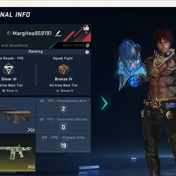 Blood Strike Accounts Starter ASIA|Ultra Melee:Katar-Selachian|2 Legendary Gun|Ultra Striker:Nacho-EDM|1 Name-Changing