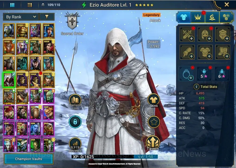 Raid: Shadow Legends Accounts Lv 17|521K Power|18 Legend(Artak,Michelangelo,Trua image 10