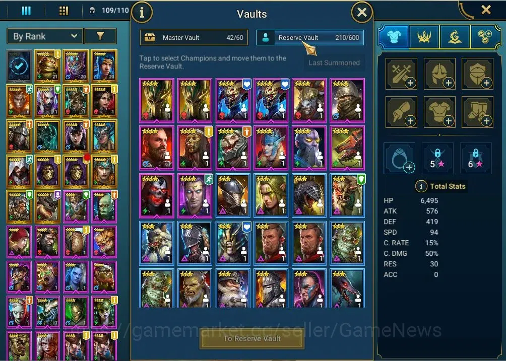 Raid: Shadow Legends Accounts Lv 17|521K Power|18 Legend(Artak,Michelangelo,Trua image 11