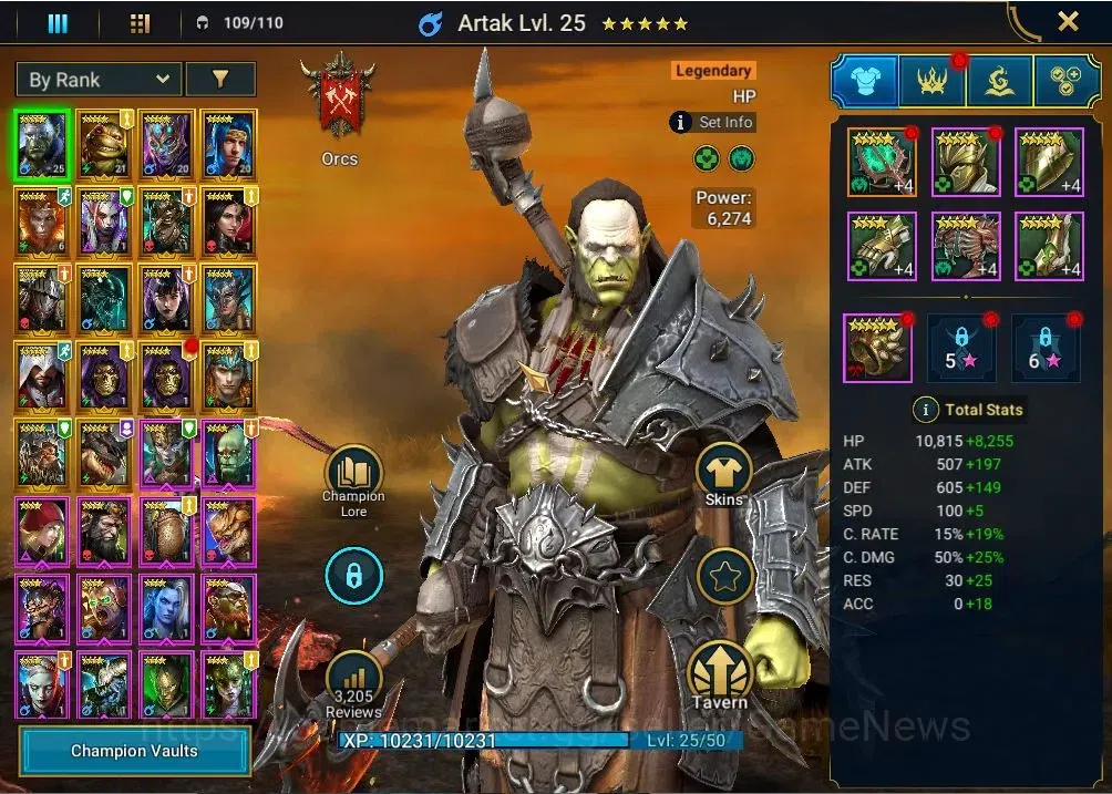 Raid: Shadow Legends Accounts Lv 17|521K Power|18 Legend(Artak,Michelangelo,Trua image 3