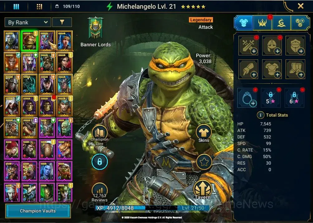 Raid: Shadow Legends Accounts Lv 17|521K Power|18 Legend(Artak,Michelangelo,Trua image 4