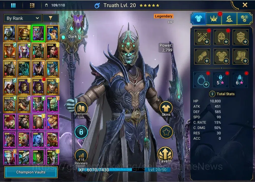 Raid: Shadow Legends Accounts Lv 17|521K Power|18 Legend(Artak,Michelangelo,Trua image 5
