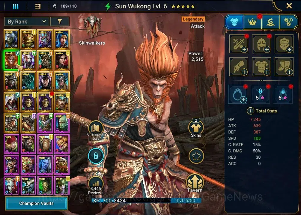 Raid: Shadow Legends Accounts Lv 17|521K Power|18 Legend(Artak,Michelangelo,Trua image 7