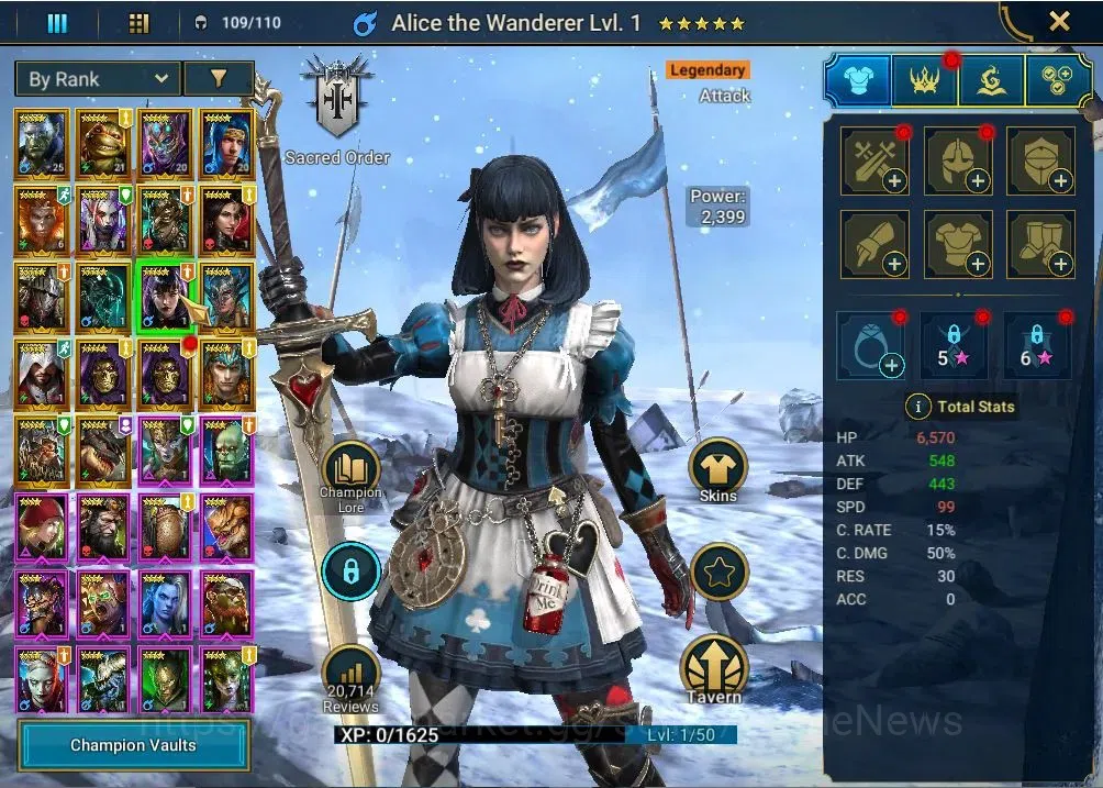 Raid: Shadow Legends Accounts Lv 17|521K Power|18 Legend(Artak,Michelangelo,Trua image 9
