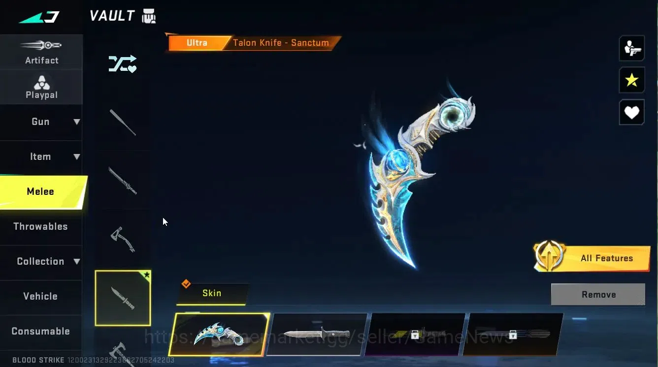 Blood Strike Accounts ASIA|Melee TALON Knife+ULTRA[NOVA,JET,KAG6,Vector, image 16