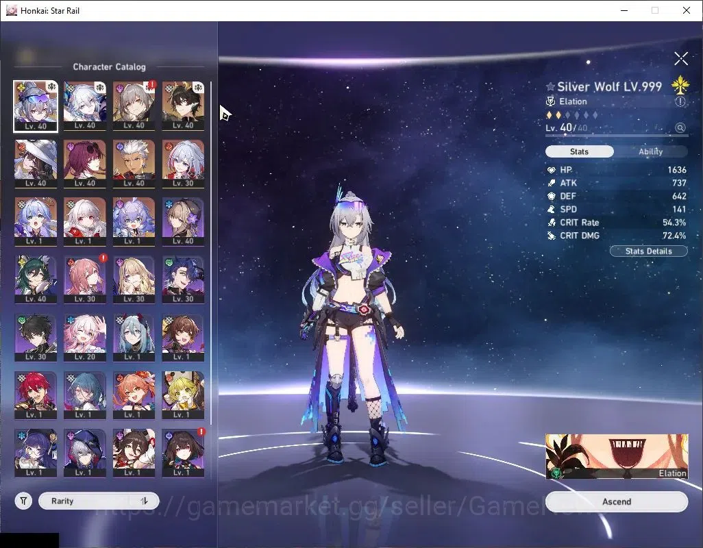 Honkai Star Rail Accounts Asia|TL 30|8 Limited|SW Lv 999,Yao Guang,The Dahli image 4