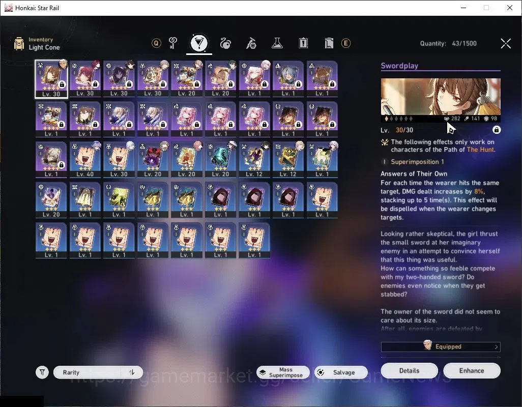 Honkai Star Rail Accounts Asia|TL 30|8 Limited|SW Lv 999,Yao Guang,The Dahli image 5