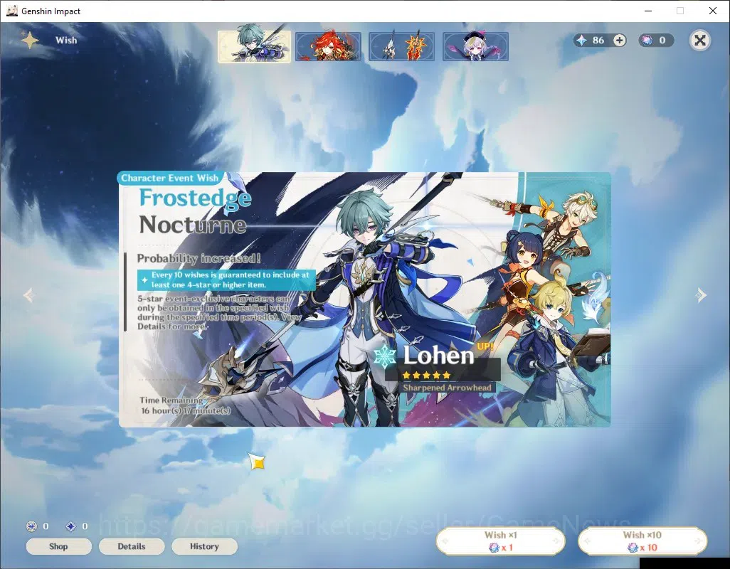 Genshin Impact Accounts ASIA|AR 56|6 Limited + 3 (*5 Weapon)|Eula,Raiden,S image 10