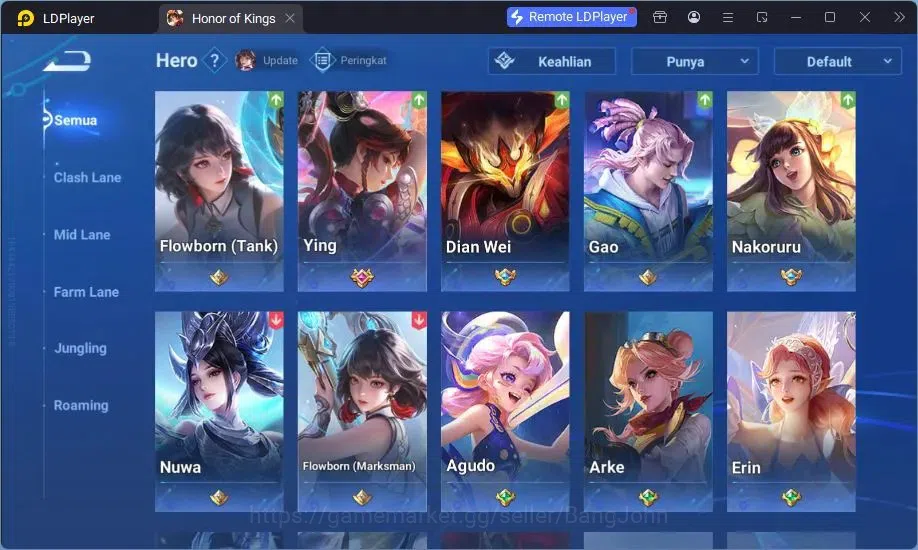 Honor of Kings Accounts Global | 4 Legend Allain, Musashi,Angela,LadySun L image 14