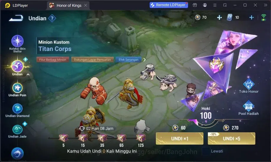 Honor of Kings Accounts Global | 4 Legend Allain, Musashi,Angela,LadySun L image 18