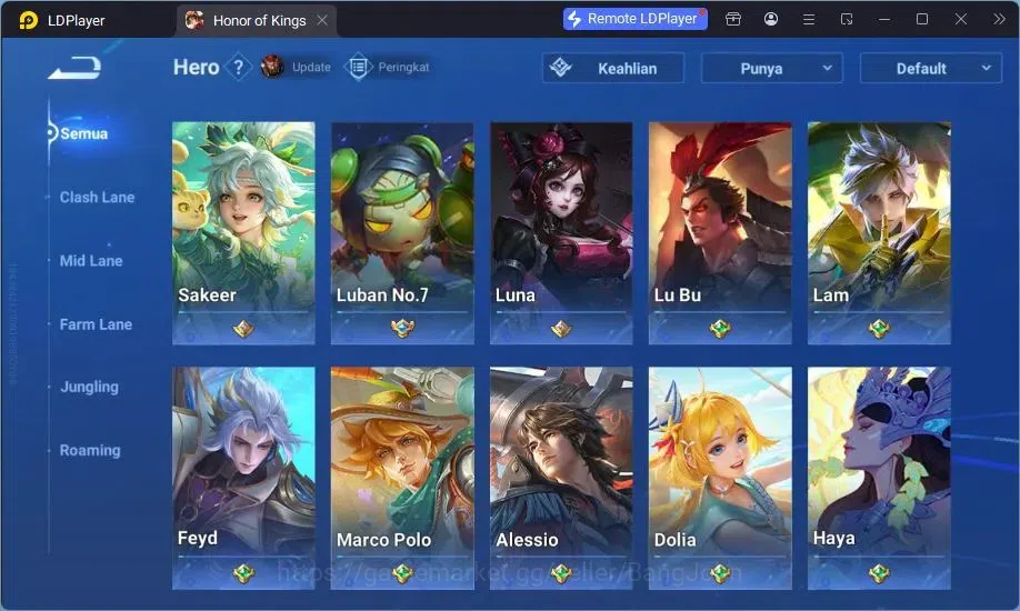 Honor of Kings Accounts Global | 4 Legend Allain, Musashi,Angela,LadySun L image 8
