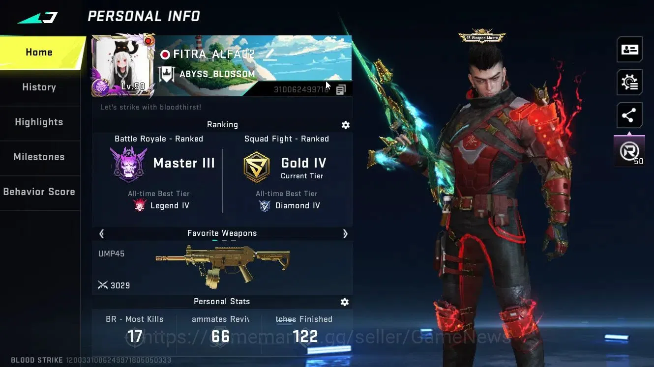 Blood Strike Accounts ASIA|11 ULTRA[ZERO,LUCIAN,VAL,VOLT,P90 Lv3,Galil l image 2