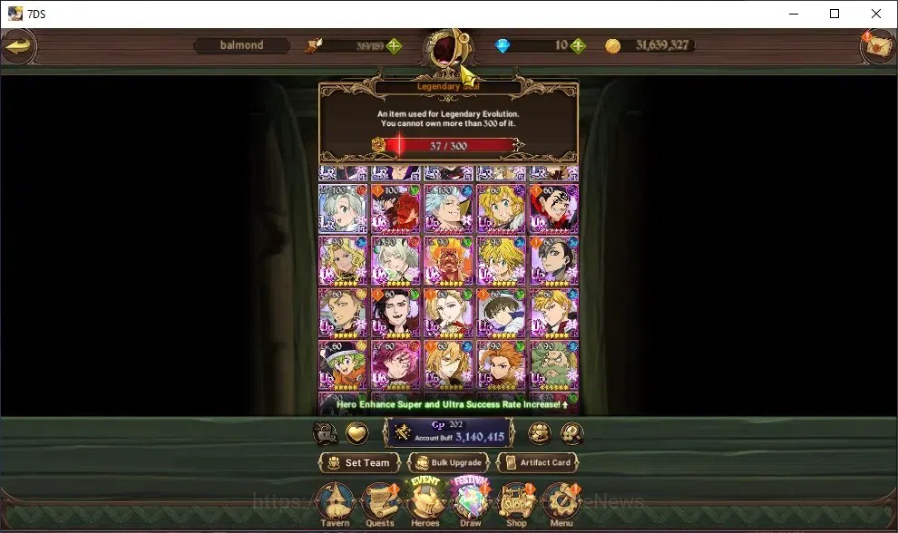 The Seven Deadly Sins: Grand Cross Accounts Endgame GLOBAL|3,1M CC|37 LS|6 LR,8 UR+Collab Gachiakuta+Cross 1