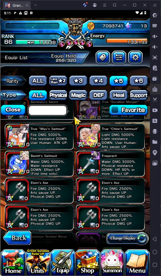 Grand Summoners Accounts GLOBAL | Ascend 7 | S.miyu TW | Chloe TW | Saber T image 12