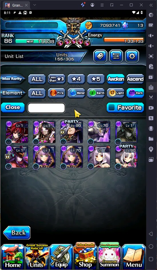 Grand Summoners Accounts GLOBAL | Ascend 7 | S.miyu TW | Chloe TW | Saber T image 8