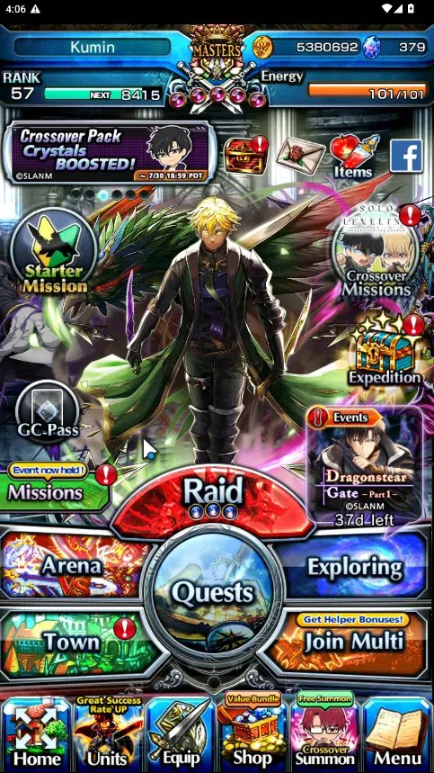 Grand Summoners Accounts Global|Rank 57|379 cc|10 Ascend 6 TW|(Saito,Choi J image 1
