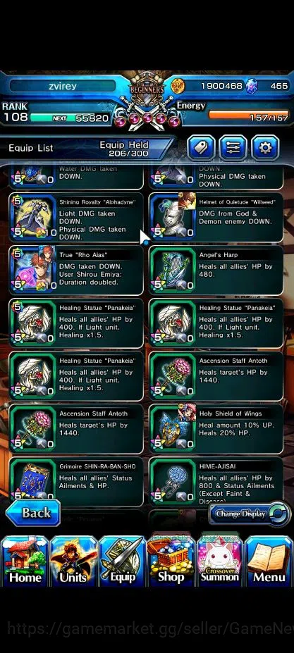 Grand Summoners Accounts Global|Rank 108|2 Sp.Art|13 Ascend|[Sayaka,Emiya,S image 16