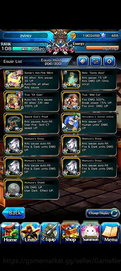 Grand Summoners Accounts Global|Rank 108|2 Sp.Art|13 Ascend|[Sayaka,Emiya,S image 19