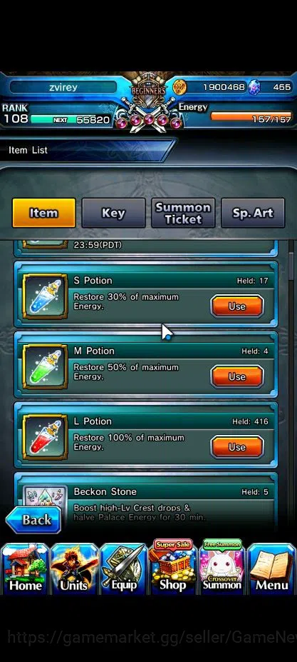 Grand Summoners Accounts Global|Rank 108|2 Sp.Art|13 Ascend|[Sayaka,Emiya,S image 2
