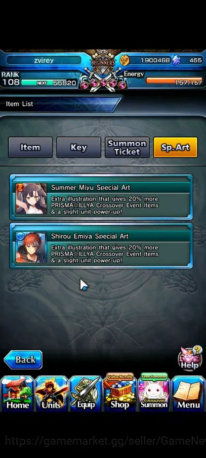 Grand Summoners Accounts Global|Rank 108|2 Sp.Art|13 Ascend|[Sayaka,Emiya,S image 3